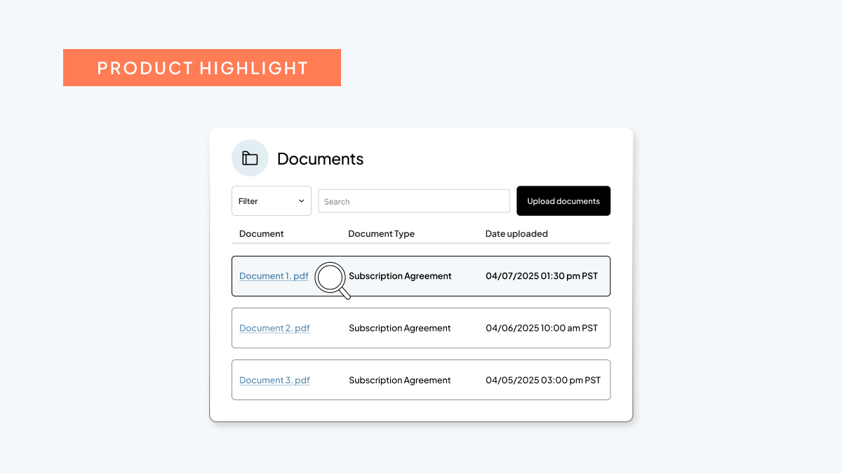 Keep all your fund documents organized and searchable—in one place