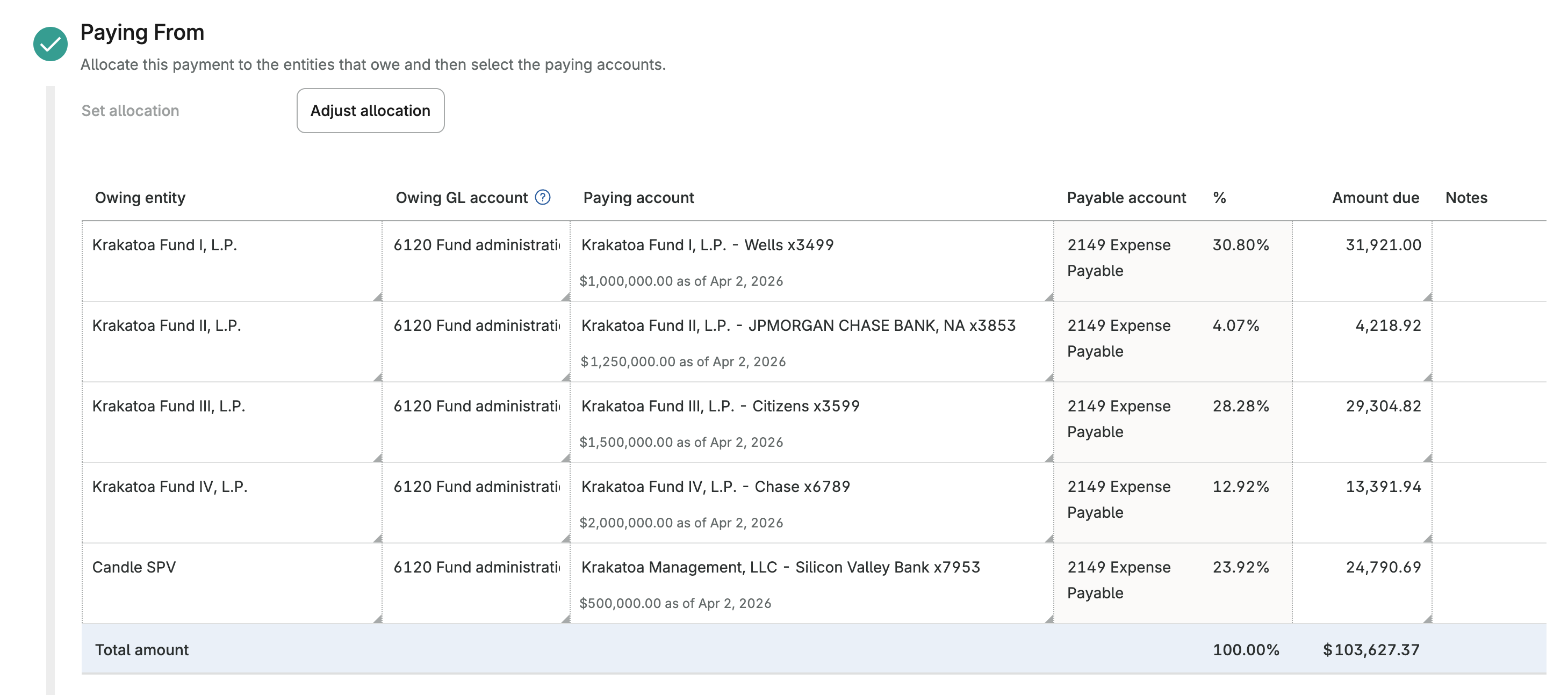 New Expense Allocation Experience - Paying From View