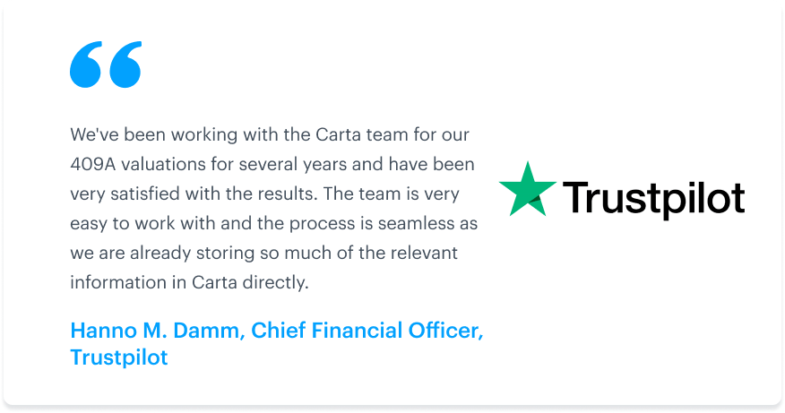 Carta 409A valuations for late-stage, private companies