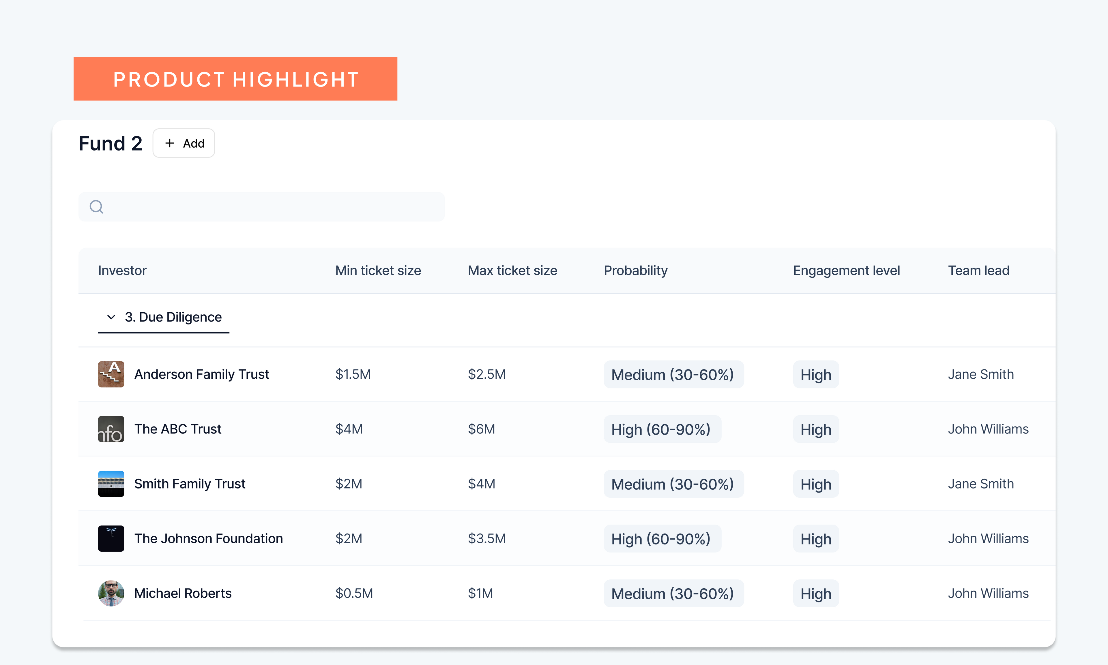 Run your fundraise end to end with LP CRM
