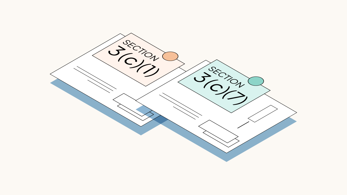 Sections 3(c)(1) and 3(c)(7) of the Investment Company Act