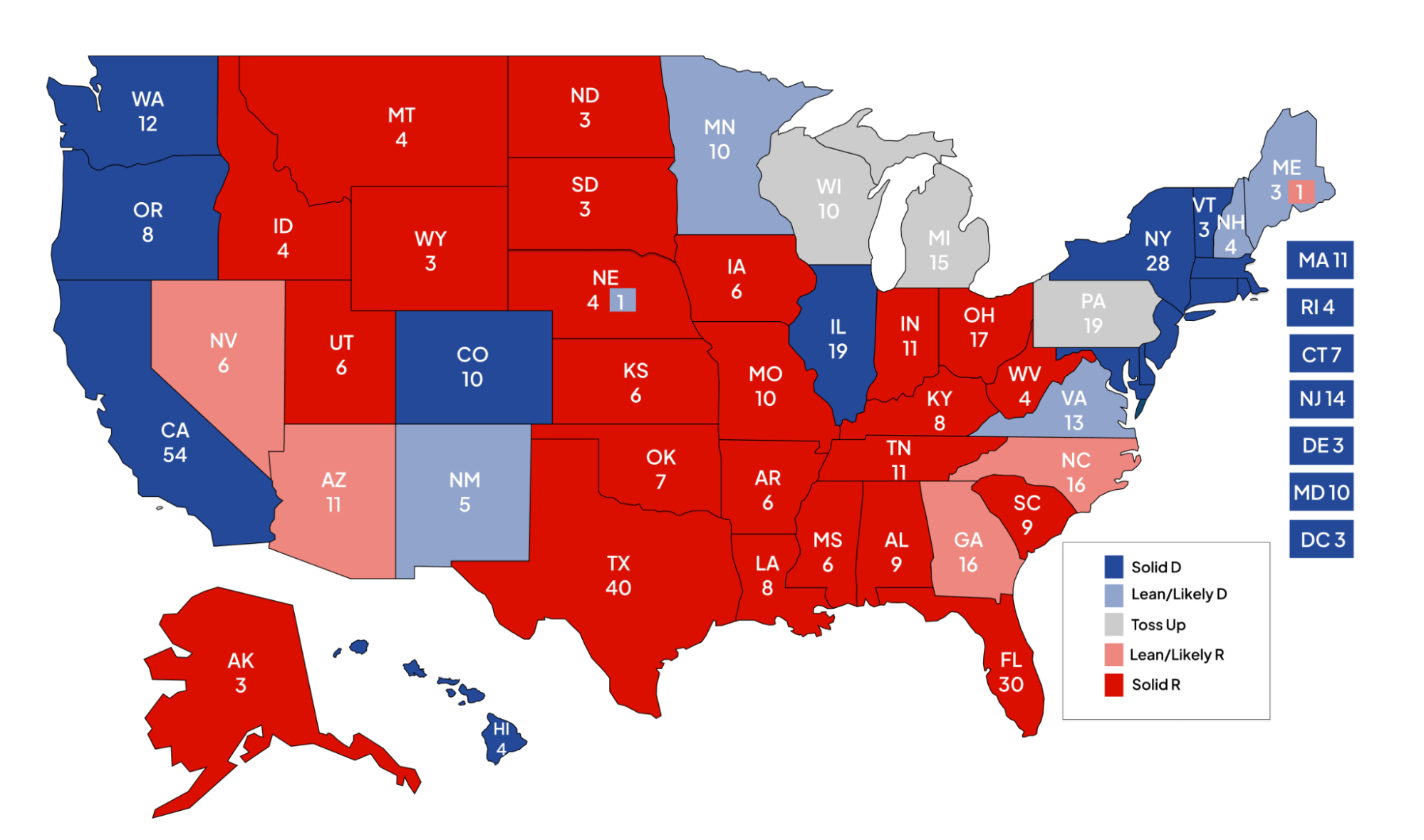 Electoral college ratings - Cook Political Report