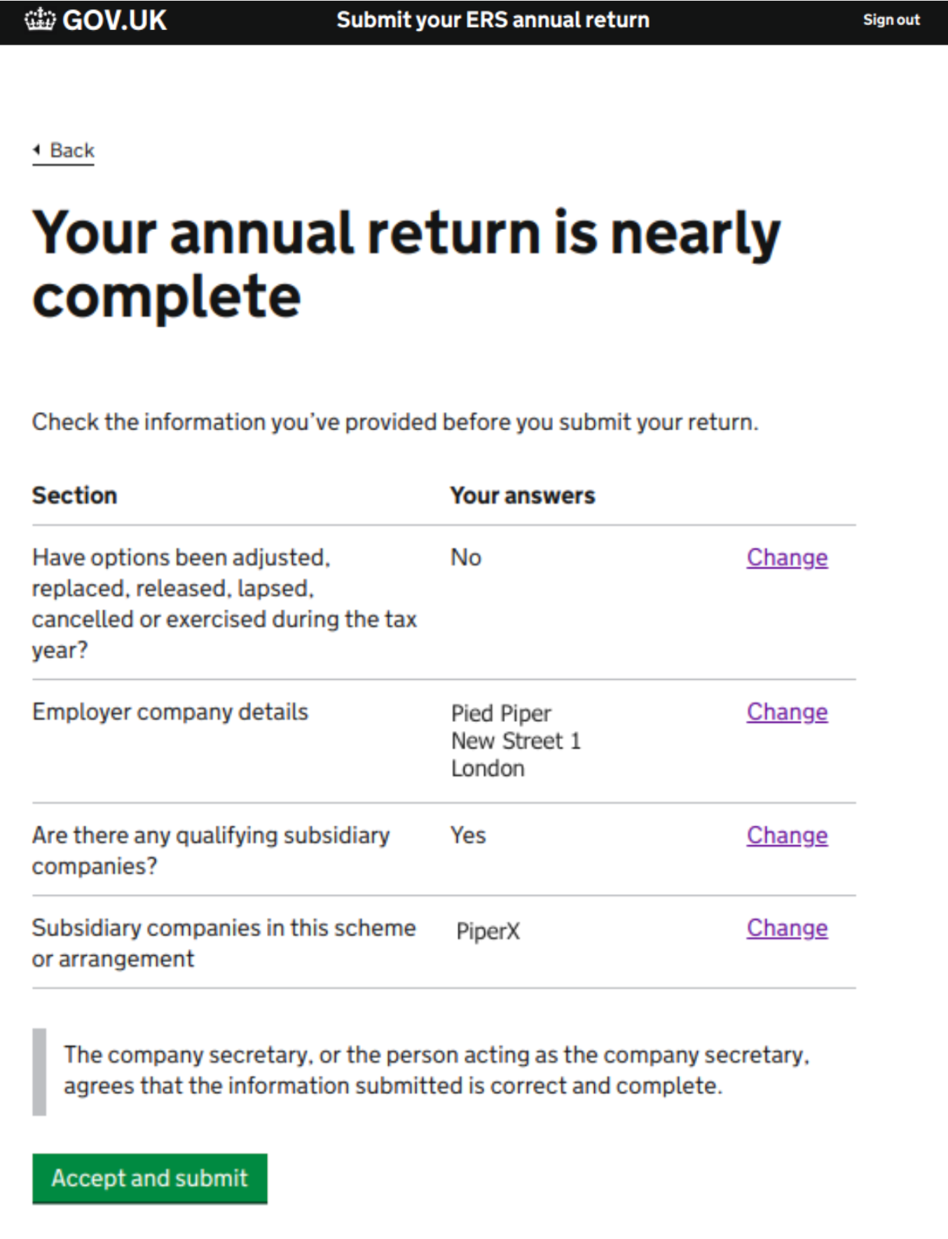 EMI annual return 13