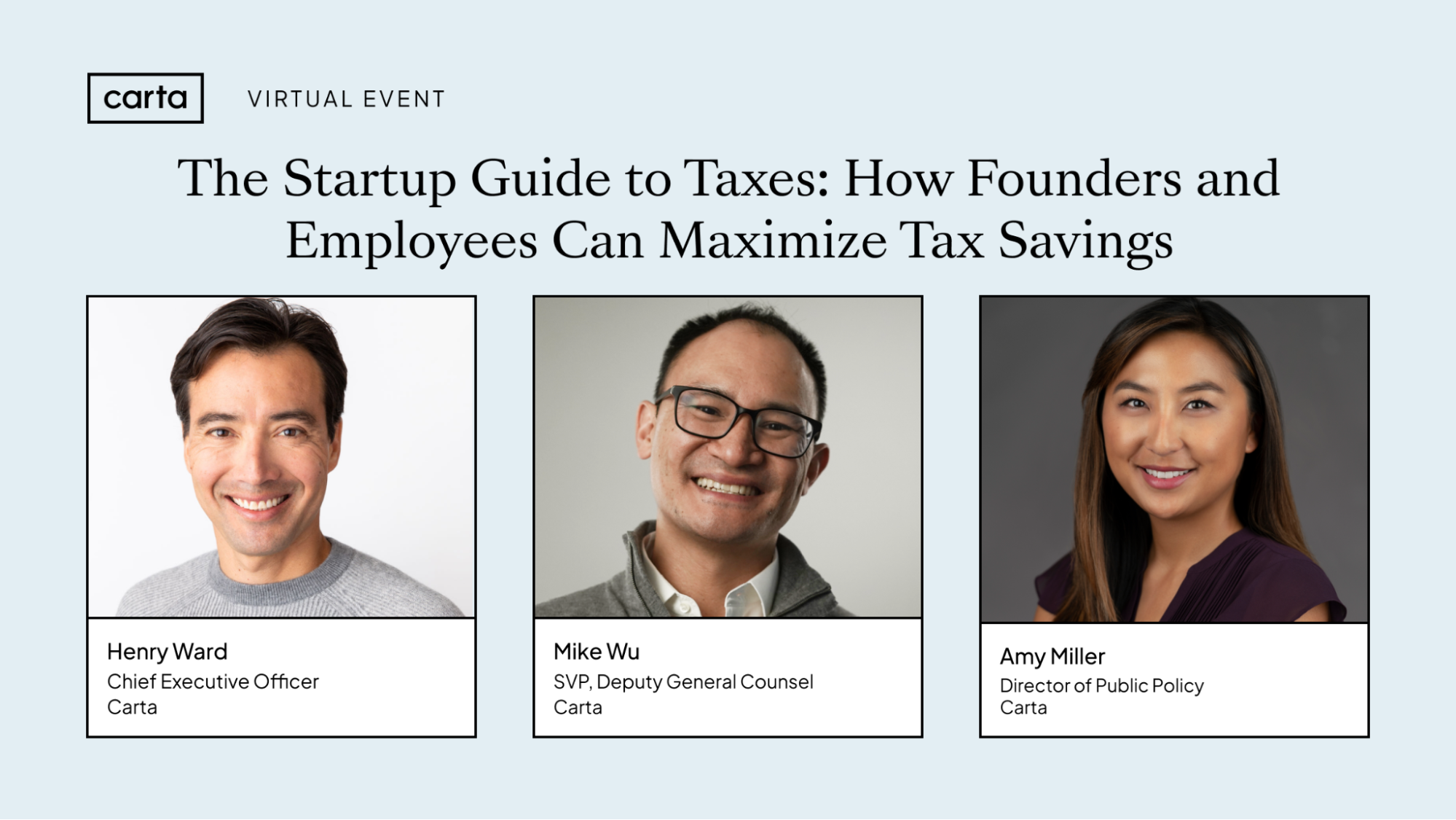 The startup guide to taxes event announcement